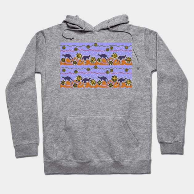 Aboriginal Art - Kangaroo Dreaming Hoodie by hogartharts